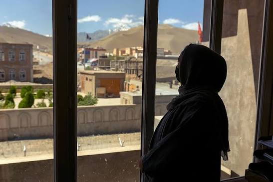 Afghan women taking part in a community activity