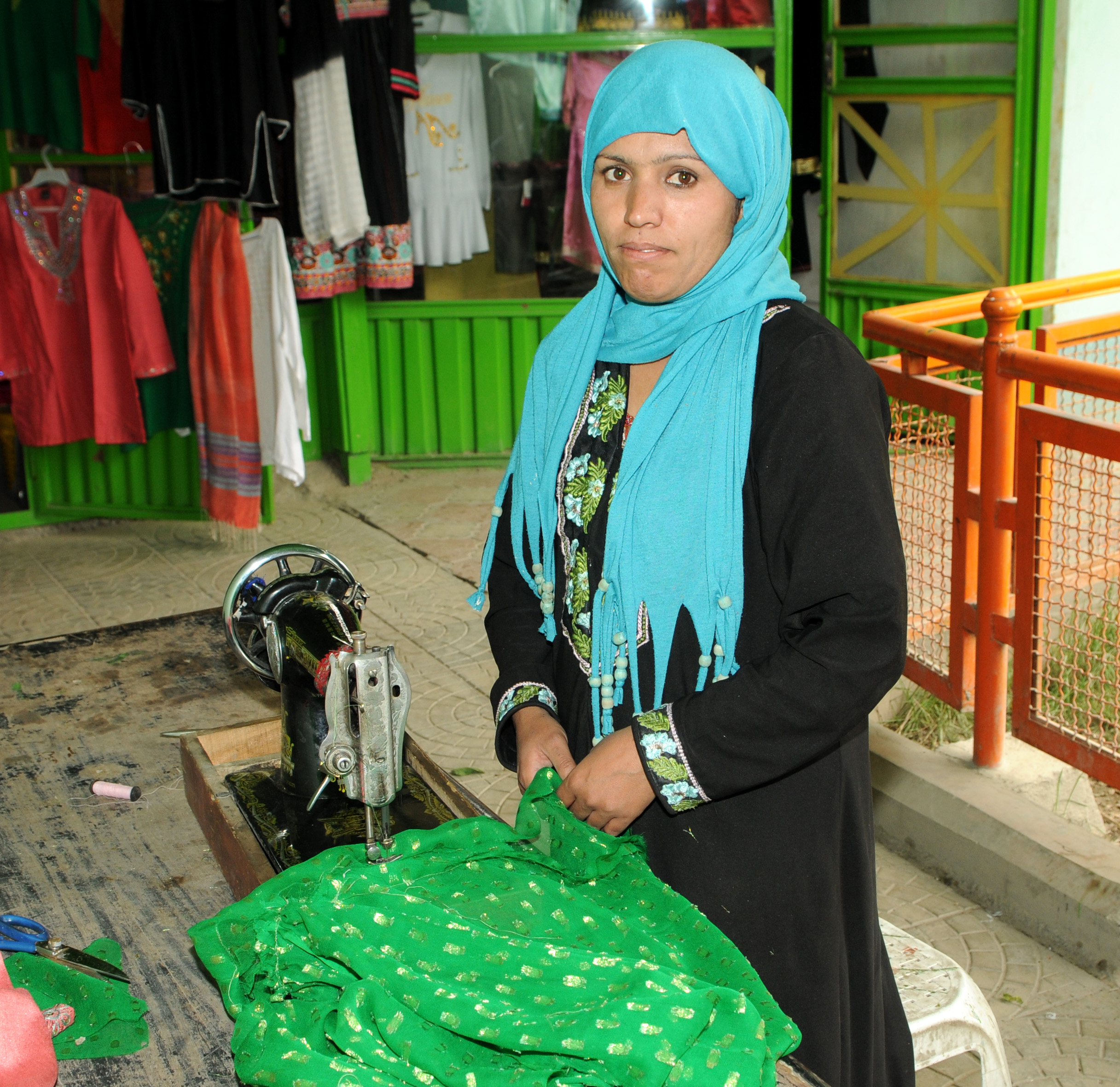 Afghan women participating in vocational skills training